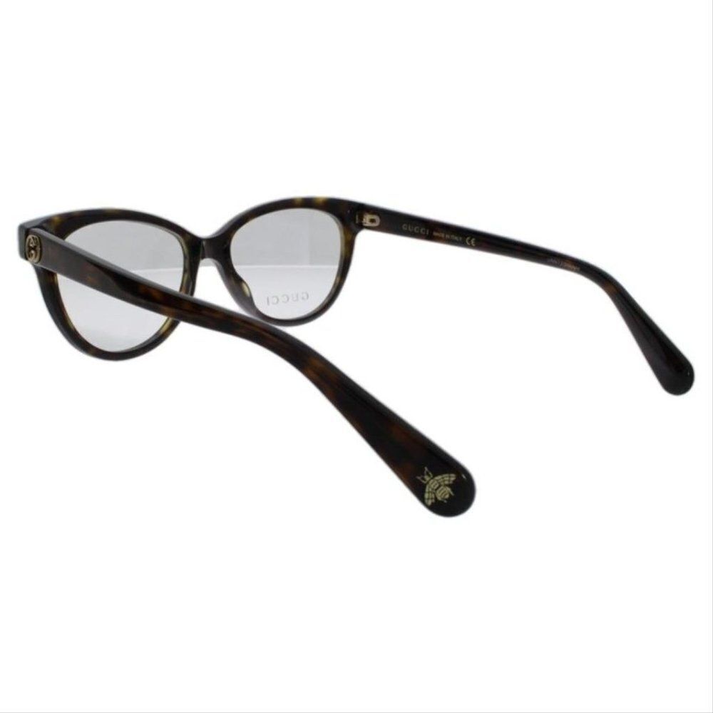GUCCI Havana Oval Women's Eyeglasses GG0373O 002 - Picture 4 of 5